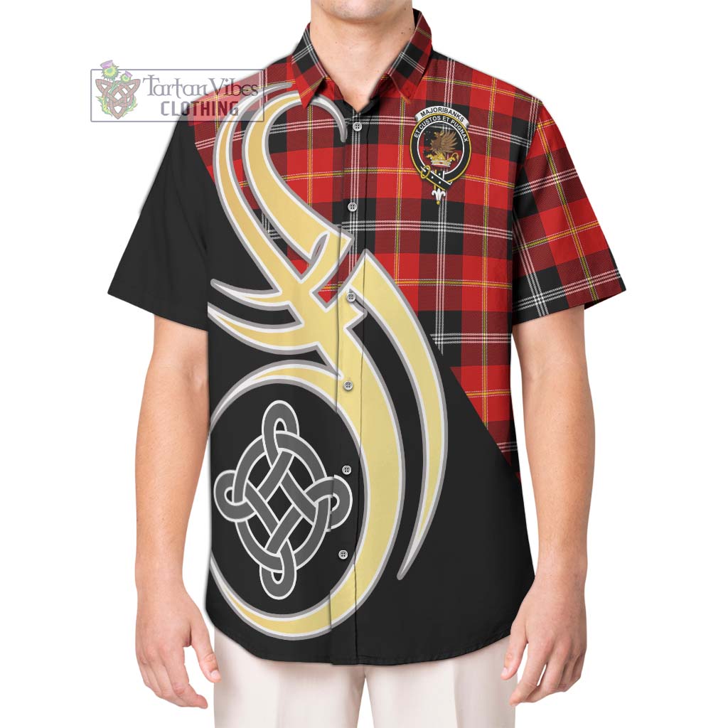 Majoribanks Tartan Hawaiian Shirt with Family Crest and Celtic Symbol Style Kid - Tartan Vibes Clothing