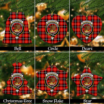 Majoribanks Tartan Christmas Ceramic Ornaments with Family Crest Ceramic - Tartan Vibes Clothing