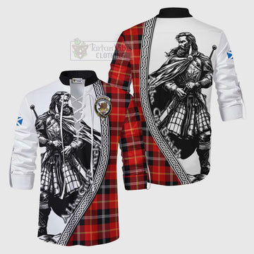 Majoribanks Tartan Clan Crest Ghillie Kilt Shirt with Highlander Warrior Celtic Style Men - Tartan Vibes Clothing