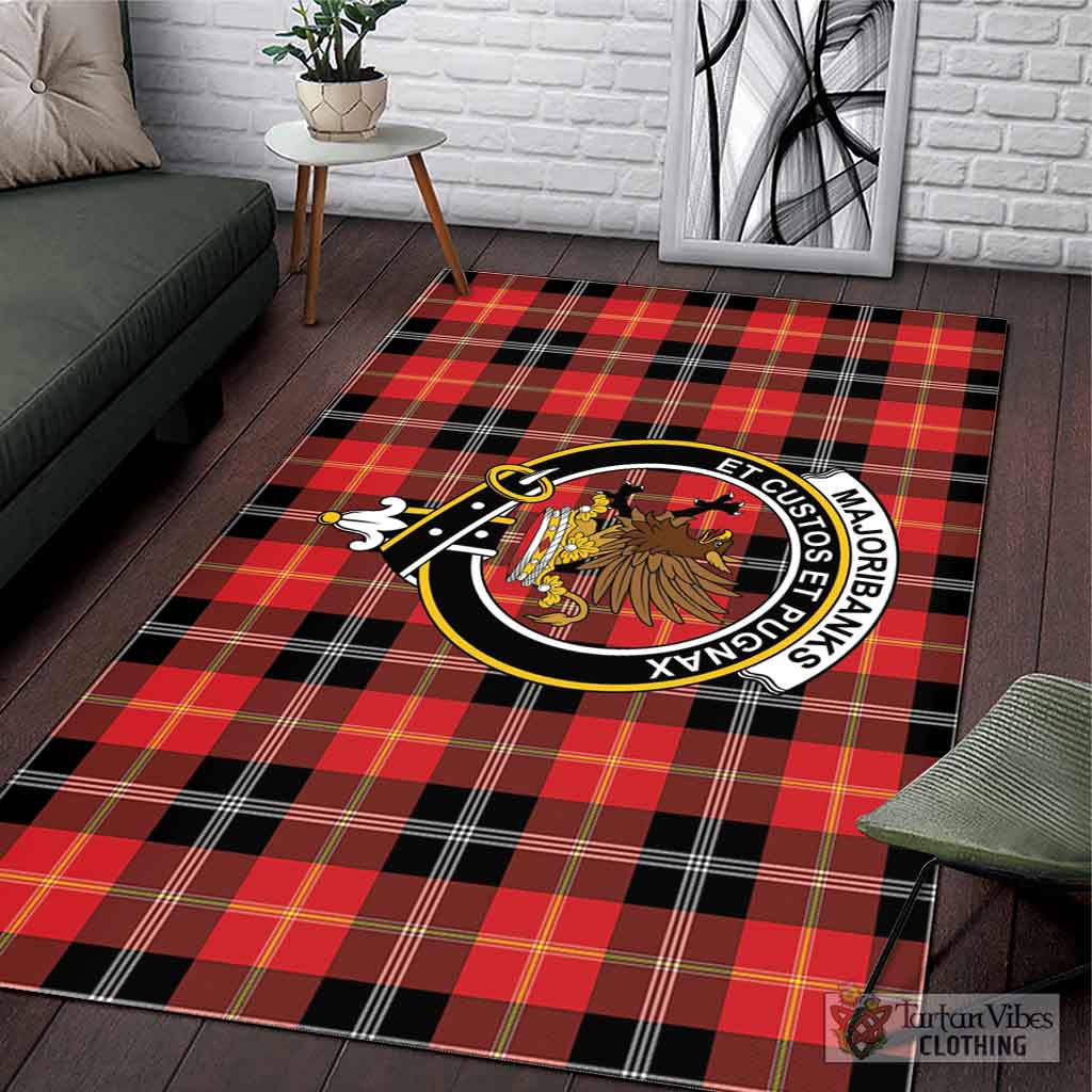 Majoribanks Tartan Area Rug with Family Crest L 59*86 inch (150x220 cm) - Tartan Vibes Clothing