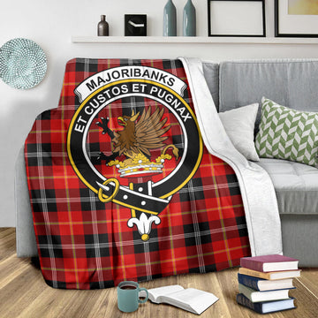 Majoribanks Tartan Blanket with Family Crest X-Large 59 x 79 inches 150 x 200 cm - Tartan Vibes Clothing