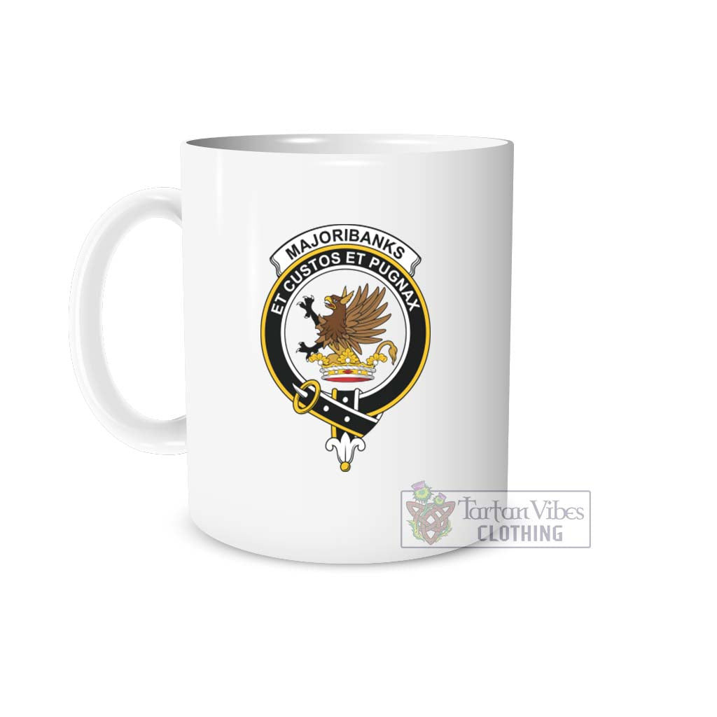 Majoribanks Family Crest Ceramic Mug White - 2D-tartanvibesclothing
