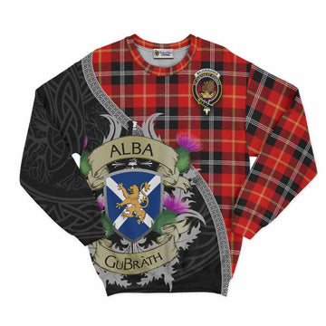 Majoribanks Tartan Family Crest Sweatshirt Lion Rampant Royal Thistle Shield Celtic Inspired Unisex - Tartan Vibes Clothing
