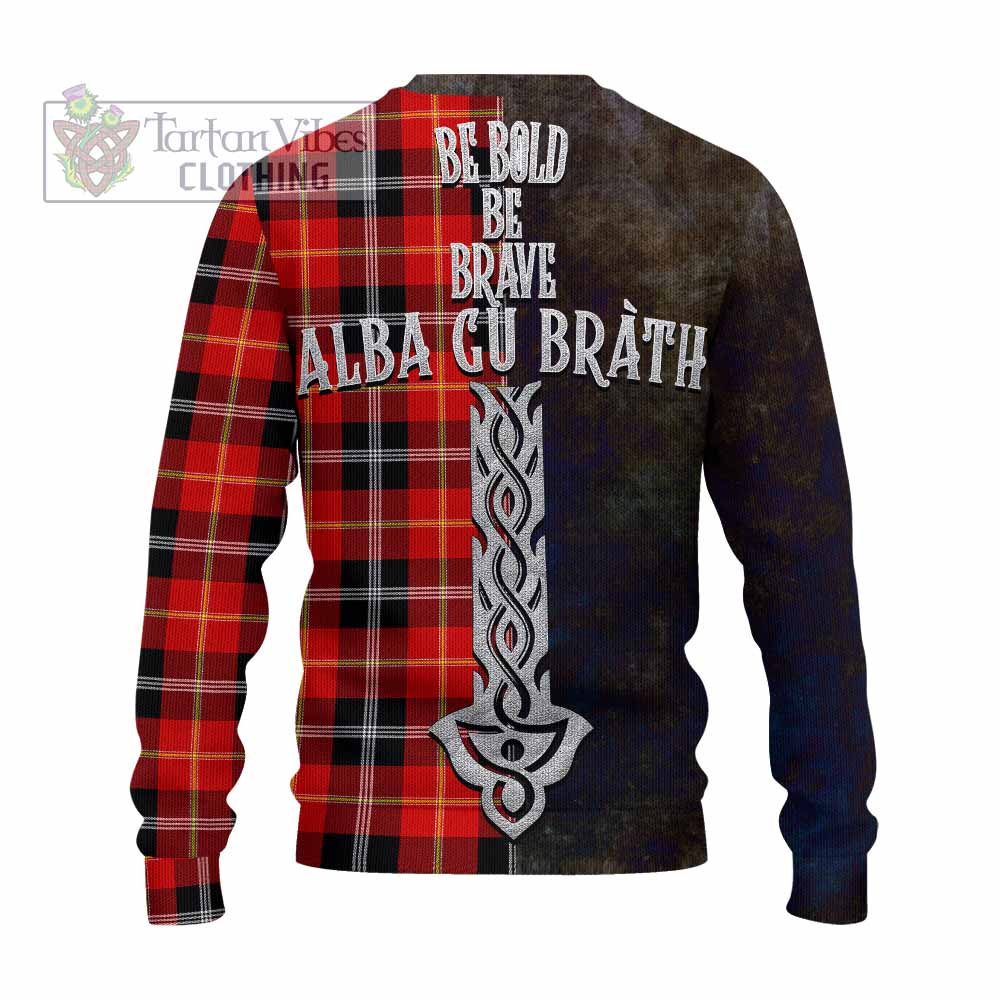 Majoribanks Tartan Family Crest Knitted Sweater Alba Gu Brath Be Brave Lion Ancient Style - Tartan Vibes Clothing