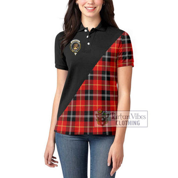 Majoribanks Tartan Women's Polo Shirt with Family Crest and Military Logo Style - Tartan Vibes Clothing
