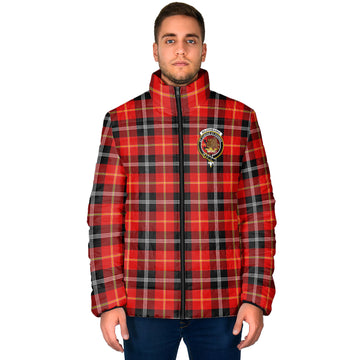 Majoribanks Tartan Padded Jacket with Family Crest - Tartan Vibes Clothing