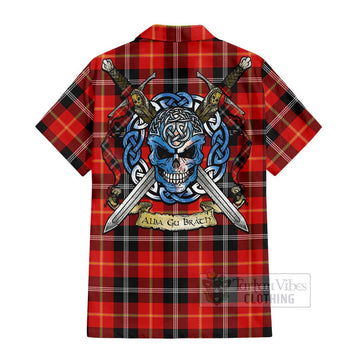 Majoribanks Tartan Hawaiian Shirt with Family Crest Celtic Skull Style - Tartan Vibes Clothing