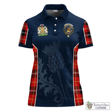 Majoribanks Tartan Women's Polo Shirt with Family Crest and Scottish Thistle Vibes Sport Style