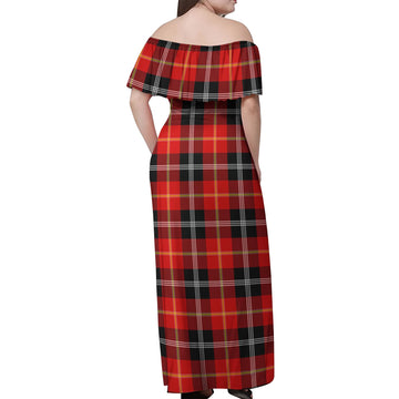 Majoribanks Tartan Off Shoulder Long Dress - Tartan Vibes Clothing
