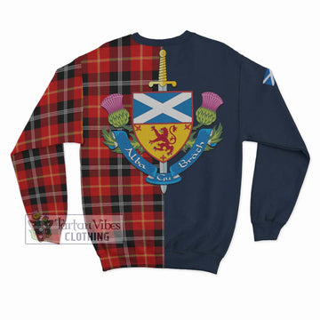 Majoribanks Tartan Sweatshirt Alba with Scottish Lion Royal Arm Half Style - Tartan Vibes Clothing