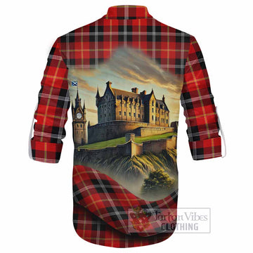 Majoribanks Tartan Family Crest Ghillie Kilt Shirt with Scottish Ancient Castle Style - Tartan Vibes Clothing