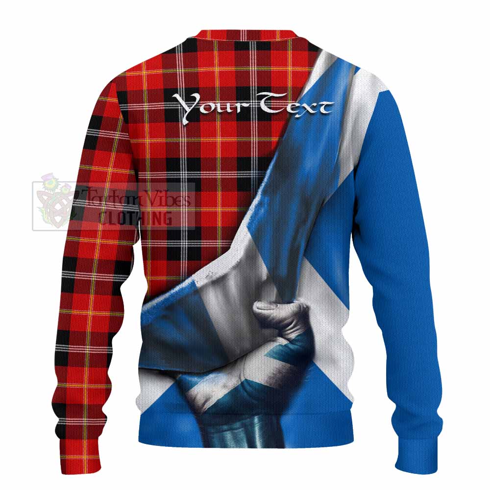 Majoribanks Tartan Knitted Sweater with Family Crest Scotland Patriotic Style - Tartan Vibes Clothing
