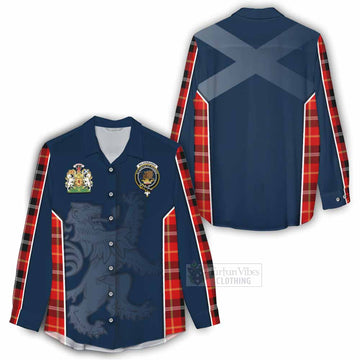 Majoribanks Tartan Women's Casual Shirt with Family Crest and Lion Rampant Vibes Sport Style - Tartan Vibes Clothing
