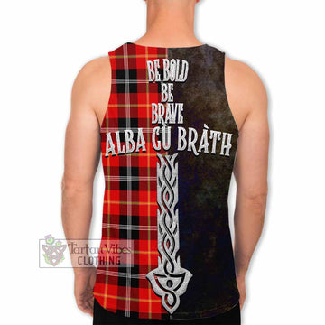 Majoribanks Tartan Family Crest Men's Tank Top Alba Gu Brath Be Brave Lion Ancient Style - Tartan Vibes Clothing
