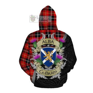 Majoribanks Tartan Family Crest Cotton Hoodie Lion Rampant Royal Thistle Shield Celtic Inspired Pullover Hoodie - Tartan Vibes Clothing
