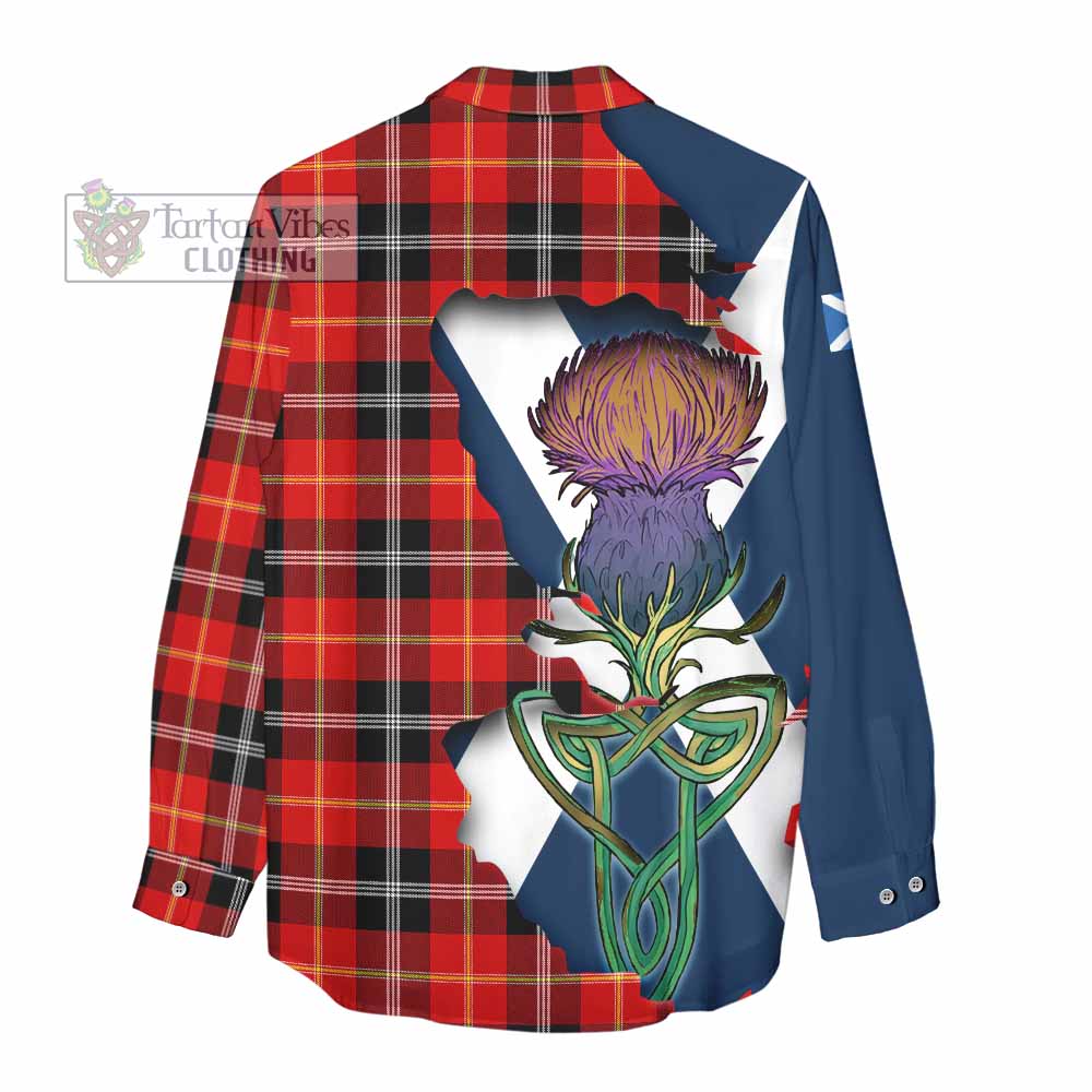 Majoribanks Tartan Family Crest Women's Casual Shirt Scottish Thistle Celtic Inspired - Tartan Vibes Clothing
