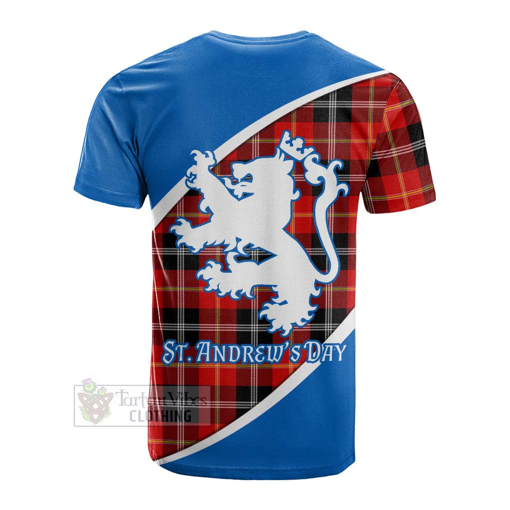 Tartan Vibes Clothing Majoribanks Family Crest Tartan Cotton T-shirt Celebrate Saint Andrew's Day in Style