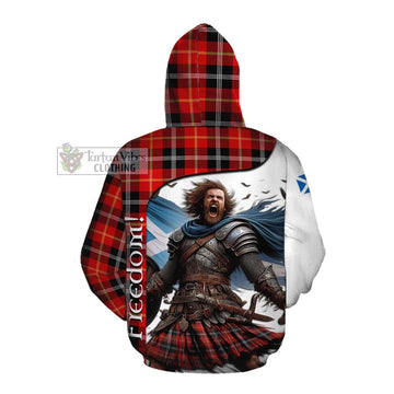 Tartan Vibes Clothing Majoribanks Crest Tartan Cotton Hoodie Inspired by the Freedom of Scottish Warrior