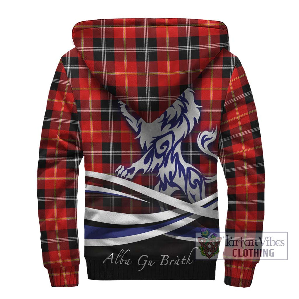 Majoribanks Tartan Sherpa Hoodie with Alba Gu Brath Regal Lion Emblem - Tartan Vibes Clothing