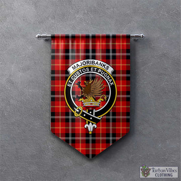 Majoribanks Tartan Gonfalon, Tartan Banner with Family Crest - Tartan Vibes Clothing