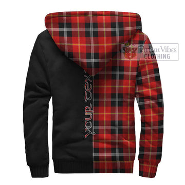 Majoribanks Tartan Sherpa Hoodie with Family Crest and Half Of Me Style - Tartan Vibes Clothing