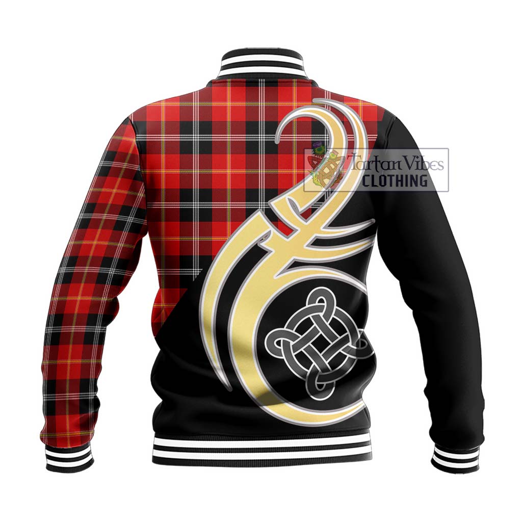 Majoribanks Tartan Baseball Jacket with Family Crest and Celtic Symbol Style - Tartan Vibes Clothing