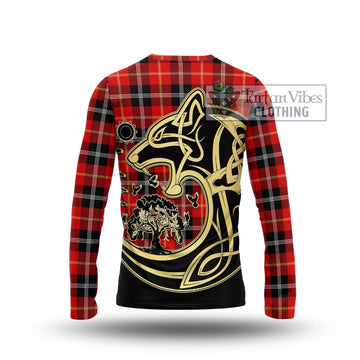 Majoribanks Tartan Long Sleeve T-Shirt with Family Crest Celtic Wolf Style - Tartan Vibes Clothing