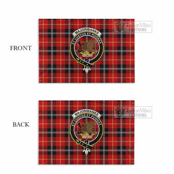 Tartan Vibes Clothing Majoribanks Tartan House Flag with Family Crest