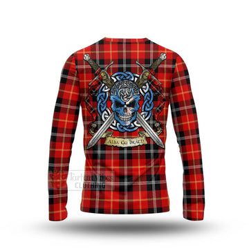Majoribanks Tartan Long Sleeve T-Shirt with Family Crest Celtic Skull Style - Tartan Vibes Clothing