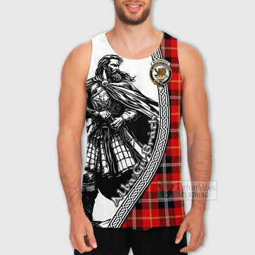 Majoribanks Tartan Clan Crest Men's Tank Top with Highlander Warrior Celtic Style - Tartan Vibes Clothing
