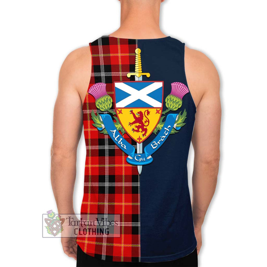 Majoribanks Tartan Men's Tank Top Alba with Scottish Lion Royal Arm Half Style - Tartan Vibes Clothing