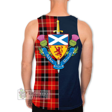 Majoribanks Tartan Men's Tank Top Alba with Scottish Lion Royal Arm Half Style - Tartan Vibes Clothing