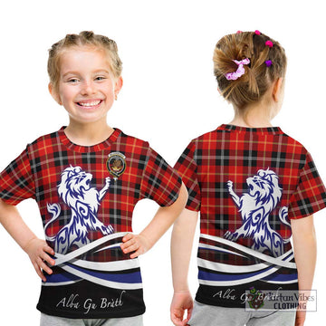 Majoribanks Tartan Kid T-Shirt with Alba Gu Brath Regal Lion Emblem - Tartan Vibes Clothing