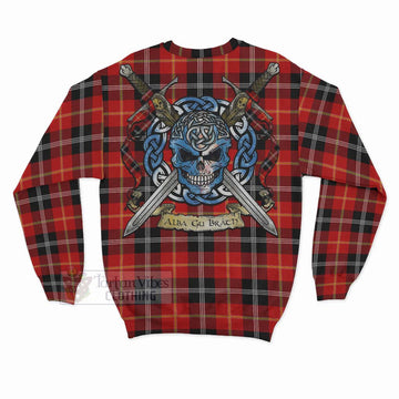 Majoribanks Tartan Sweatshirt with Family Crest Celtic Skull Style - Tartan Vibes Clothing