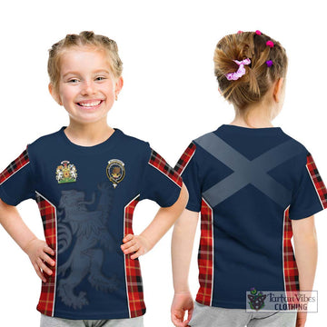 Majoribanks Tartan Kid T-Shirt with Family Crest and Lion Rampant Vibes Sport Style - Tartan Vibes Clothing