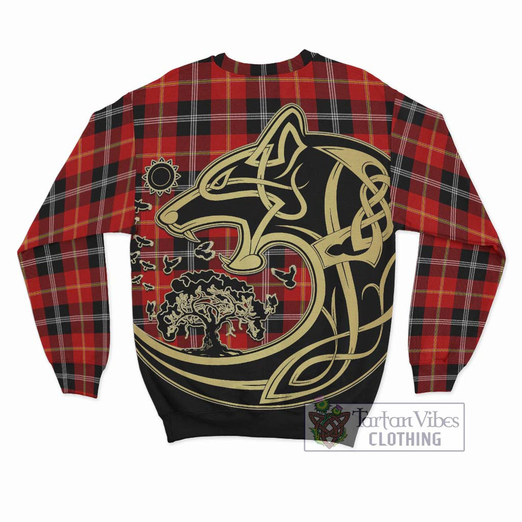 Majoribanks Tartan Sweatshirt with Family Crest Celtic Wolf Style - Tartan Vibes Clothing
