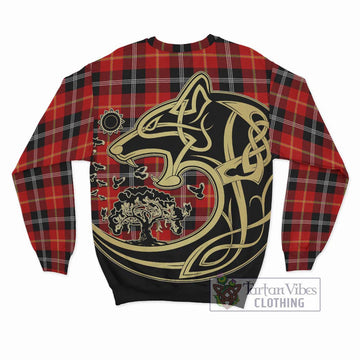 Majoribanks Tartan Sweatshirt with Family Crest Celtic Wolf Style - Tartan Vibes Clothing