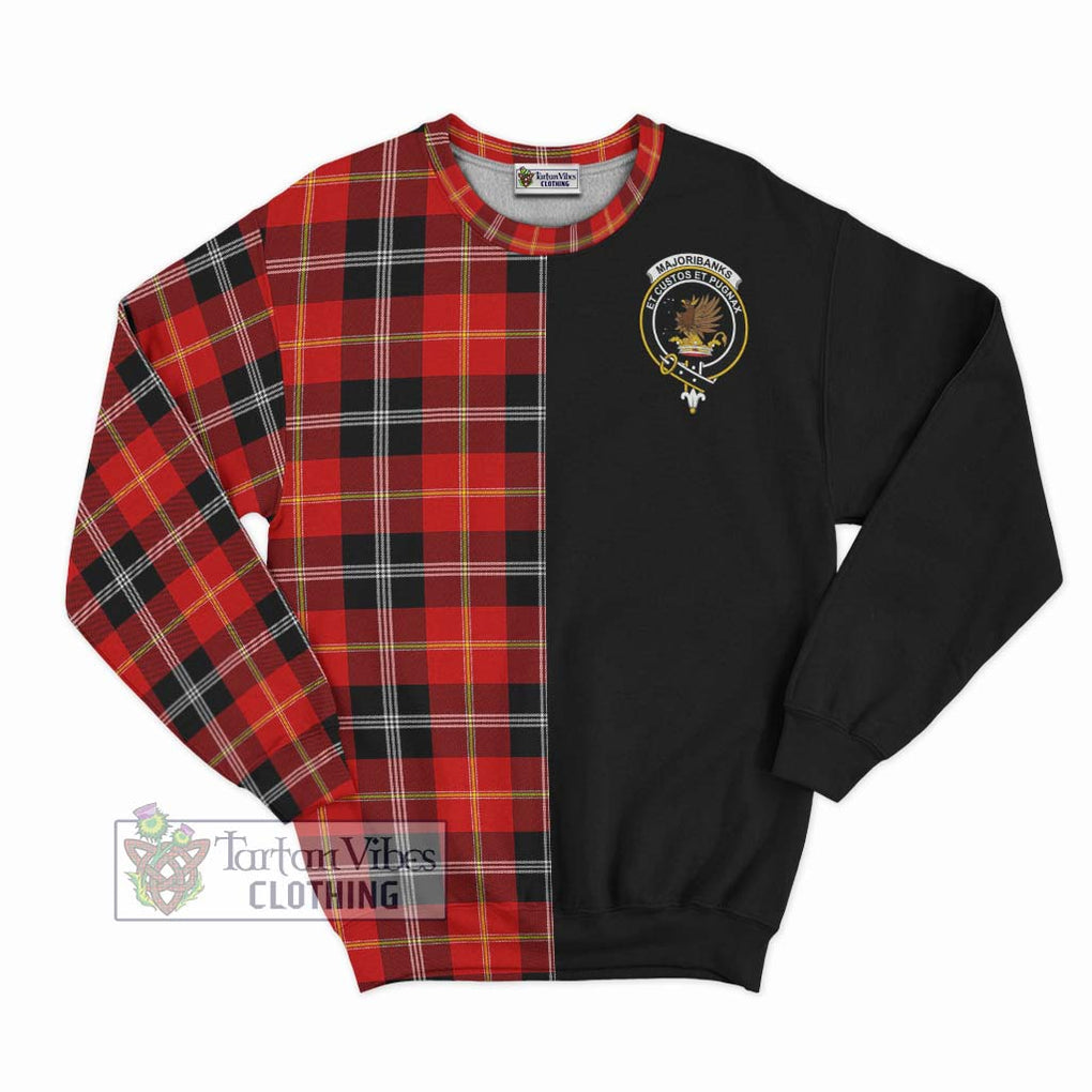 Majoribanks Tartan Sweatshirt with Family Crest and Half Of Me Style - Tartan Vibes Clothing
