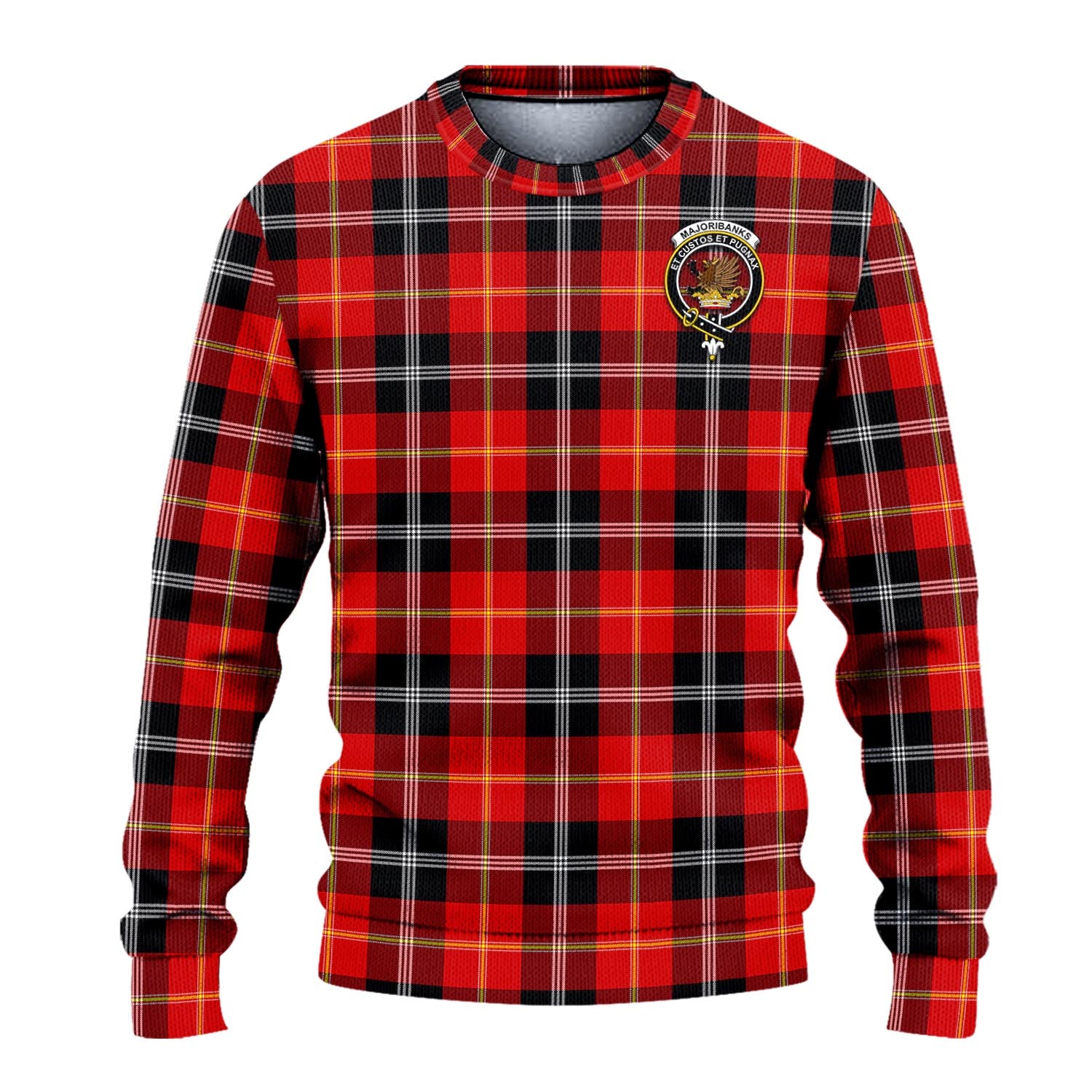 Majoribanks Tartan Ugly Sweater with Family Crest - Tartan Vibes Clothing