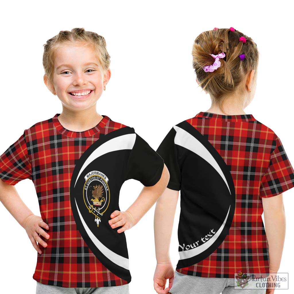 Majoribanks Tartan Kid T-Shirt with Family Crest Circle Style - Tartan Vibes Clothing