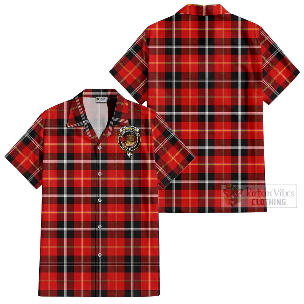 Majoribanks Tartan Cotton Hawaiian Shirt with Family Crest - Tartan Vibes Clothing