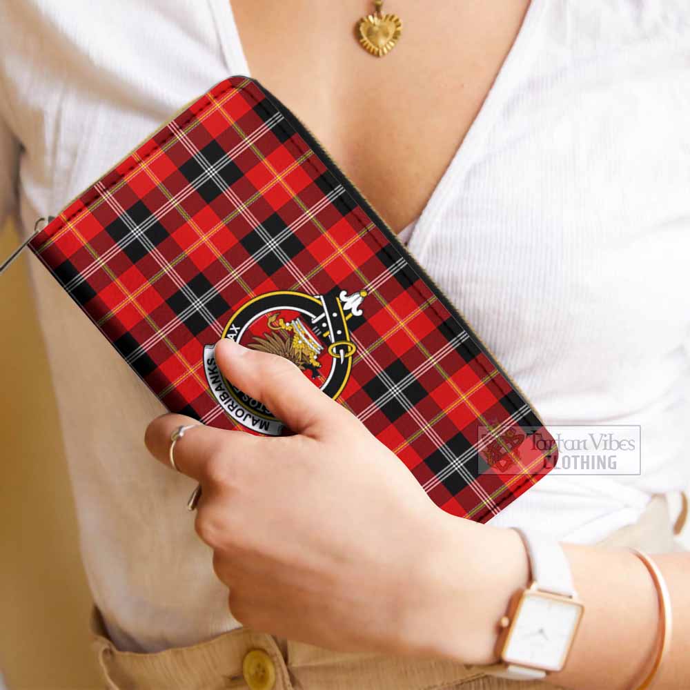 Majoribanks Tartan Women's Leather Wallet with Family Crest - Tartan Vibes Clothing