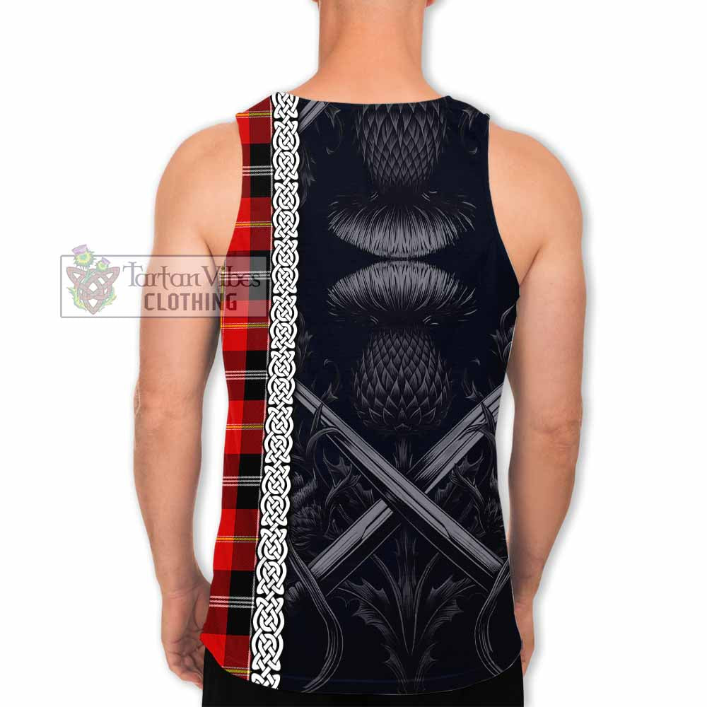 Majoribanks Tartan Men's Tank Top with Family Crest Cross Sword Thistle Celtic Vibes - Tartan Vibes Clothing