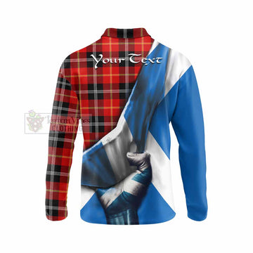 Majoribanks Tartan Long Sleeve Polo Shirt with Family Crest Scotland Patriotic Style - Tartan Vibes Clothing