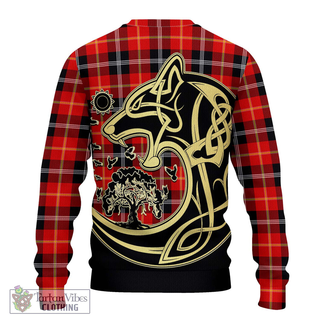 Majoribanks Tartan Ugly Sweater with Family Crest Celtic Wolf Style - Tartan Vibes Clothing