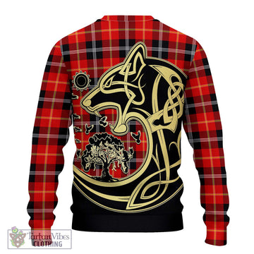 Majoribanks Tartan Ugly Sweater with Family Crest Celtic Wolf Style - Tartan Vibes Clothing