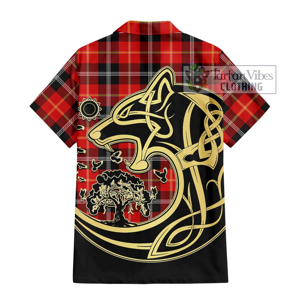 Majoribanks Tartan Hawaiian Shirt with Family Crest Celtic Wolf Style - Tartan Vibes Clothing