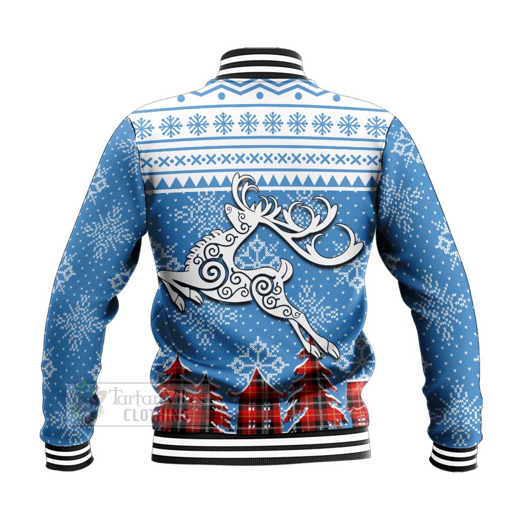 Majoribanks Clan Christmas Baseball Jacket Celtic Reindeer Style - Tartan Vibes Clothing