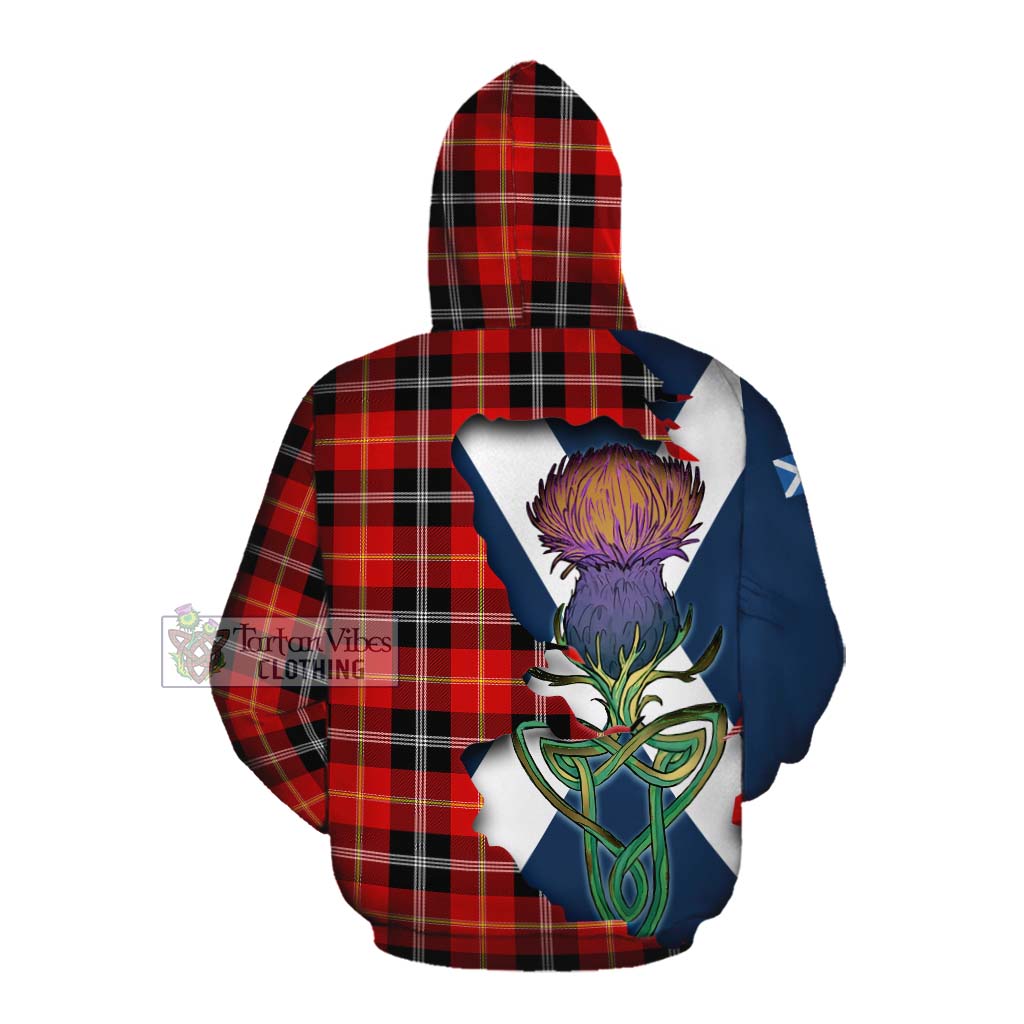 Majoribanks Tartan Family Crest Cotton Hoodie Scottish Thistle Celtic Inspired Pullover Hoodie - Tartan Vibes Clothing