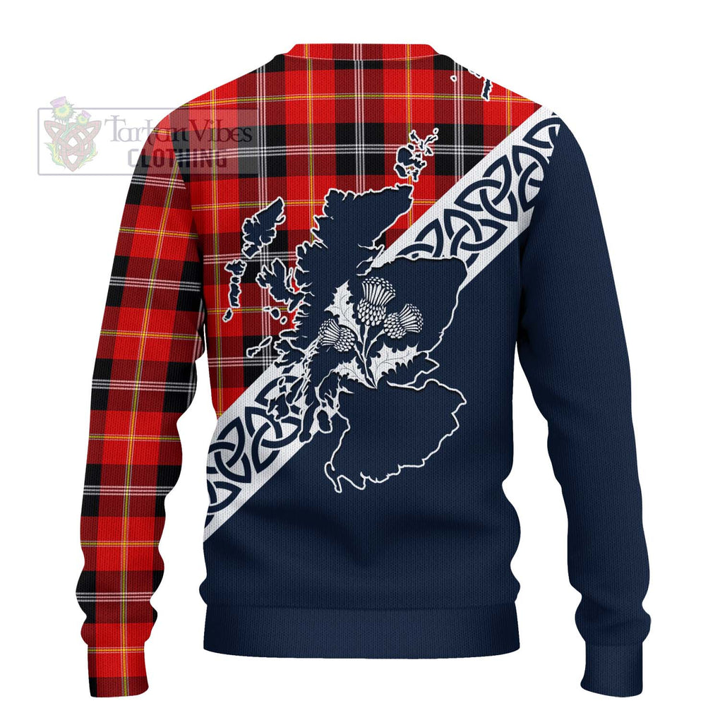 Majoribanks Tartan Ugly Sweater Featuring Thistle and Scotland Map - Tartan Vibes Clothing